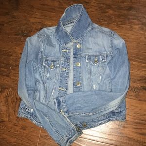 American Eagle denim semi-destroyed jean jacket